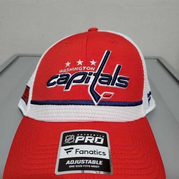 Washington Capitals NHL Fanatics Snapback Hat OSFA NWT Authentic Pro Red/White - Picture 3 of 9